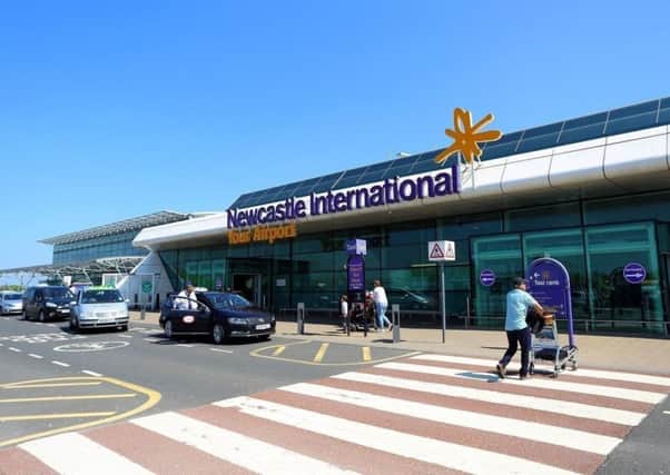 Newcastle International Airport entrance.