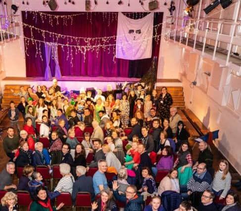 The audience and performers at a Playhouse Youth Theatre production at the Lindisfarne Annexe at the weekend.