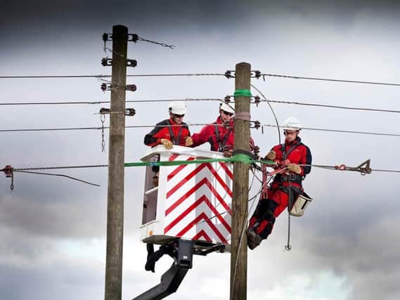 Northern Powergrid engineers working to restore electricity.