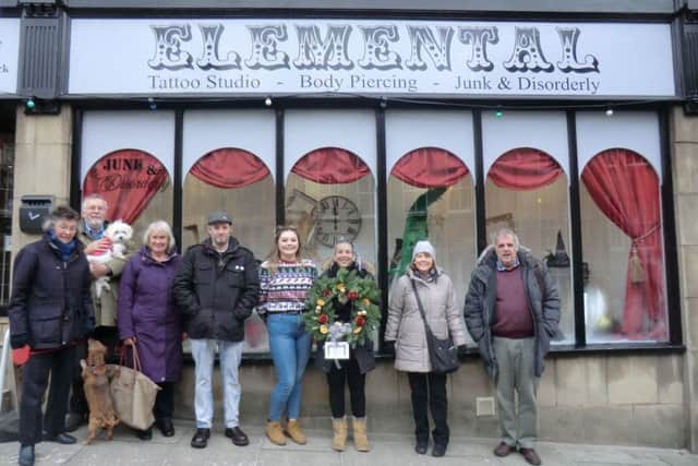 Elemental, joint winners of Alnwick Civic Society's Christmas shop window competition.
