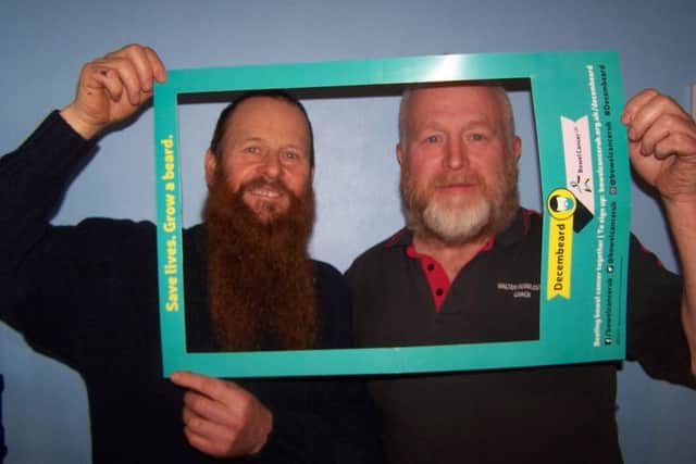 Graham Cross and Walter Huddleston are shaving their beards off for charity.