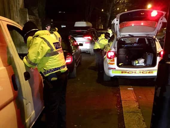 Special Constables take part in the weekend operation.