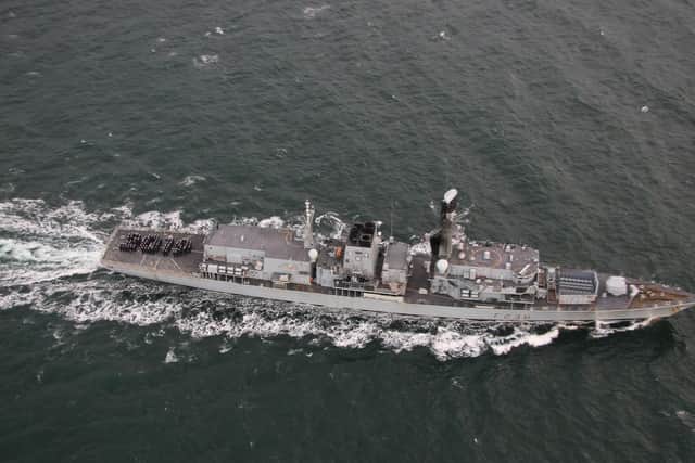 HMS Northumberland's company spells out 2019. Picture courtesy of the Royal Navy.