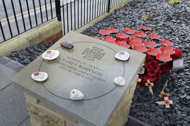The commemorative stone was installed in Widdrington Station in October. Picture by Jane Coltman.