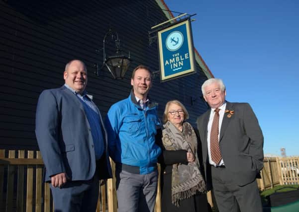 The Amble Inn was officially opened by Paul Brown, of The Inn Collection Group; Advance Northumberland chairman, Richard Wearmouth; Civic Head and Amble West with Warkworth councillor Jeff Watson and consort June Watson.