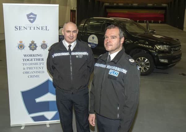 T/ACC David Felton, right of two, with ACC Dave Orford of Durham Constabulary at the launch of Operation Sentinel earlier today.