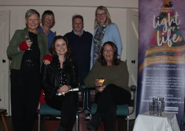 Pictures at the Rothbury WI literary event are, front row: Dr  Jacky Collins, LJ Ross, Mari Hanna. Back row: Ros Allen,  Shelley Day and  Katy Nicholls.