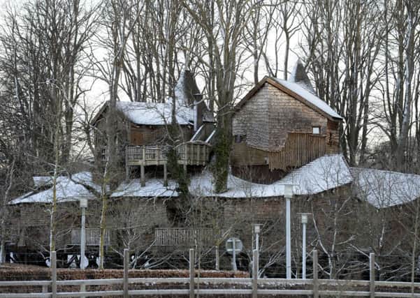 Snowy conditions at the Treehouse in The Alnwick Garden.