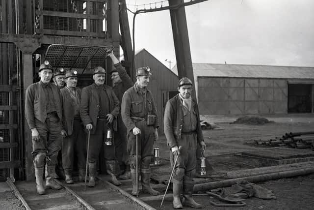 The last shift at Blackhill Colliery, Febuary 20, 1959. Picture courtesy Berwick Records Office