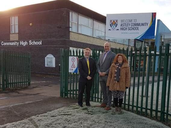 Coun Wayne Daley, deputy leader and cabinet member for childrens services at Northumberland County Council; John Barnes, executive headteacher of the Seaton Valley Federation; and Coun Susan Dungworth, chairman of governors at the Seaton Valley Federation.