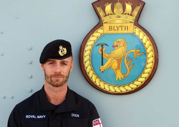Paul Dixon, who has been on HMS Blyth in Bahrain for six months.