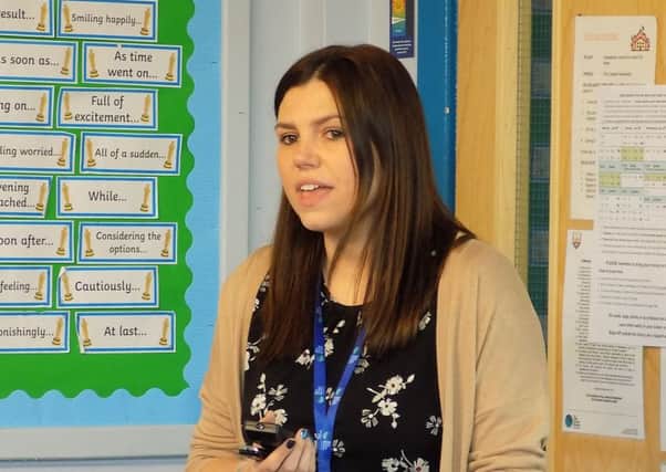 Trainee teacher Natasha Fea pictured during a lesson at Chantry Middle School in Morpeth.