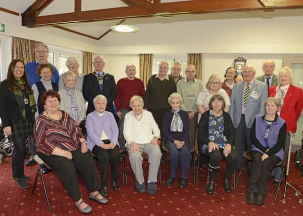 Alnwick Stroke Club members and volunteers at the  40th anniversary coffee morning at St Paul's Court. 
 Picture by Jane Coltman