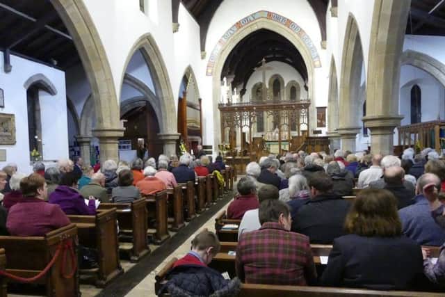 All Saints Church, Rothbury, was packed for the investiture. Picture by Jeff Reynalds