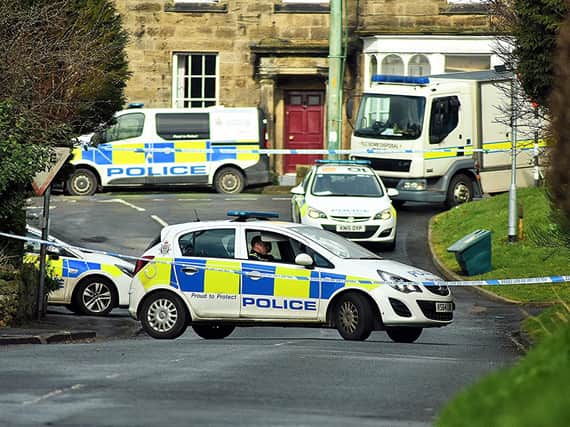 An area of Glanton is sealed off by police. Picture by Steve Miller