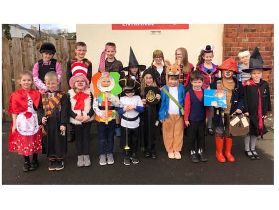 Some of the children from Shilbottle Primary School dressed up for World Book Day.