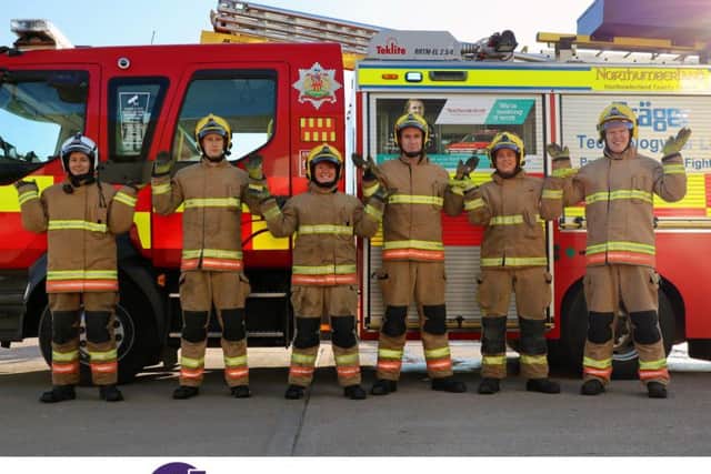 Firefighters from Northumberland Fire and Rescue Service.