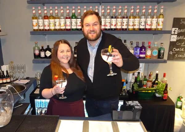 Sarah Cook and John Peacock have created Alfie & Fins Gin Bar inside The Land of Green Ginger in Tynemouth.
