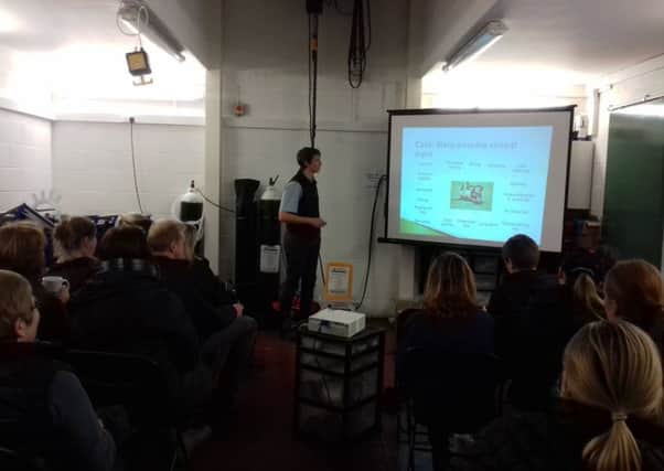 The presentation at Fairmoor Equine Clinic by Euan Hammersley on common equine emergencies, first aid and the point a vet should be called for help.