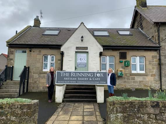 Owner Kris Blackburn, left, and her business partner Becky Bagnall outside the new site at the Farriers Arms in Shilbottle.