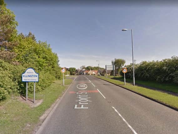 The entrance into Ellington from the A1068 roundabout. Picture from Google