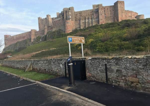 An electric vehicle charging point has been installed in Bamburgh car park.