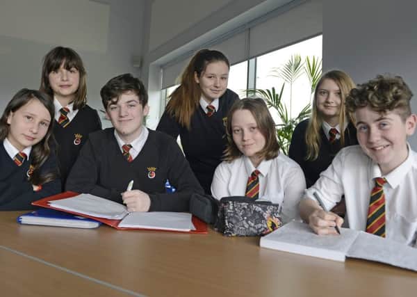 Members of the Duchess's Community High School poetry club.
 Picture by Jane Coltman