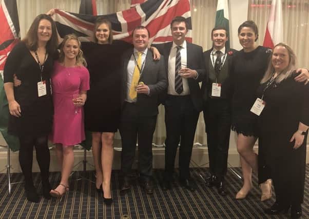 The UK delegates before the Taste of Canada gala dinner with Elodie Straker, third from left, and Harry Huddart, fifth from left.