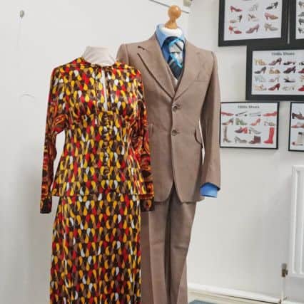 The 70's was a decade that embraced colour as can be seen from these clothes on show at the100 Years of Fashion exhibition at Alnwicks Bailiffgate Gallery.
 Picture by Jane Coltman