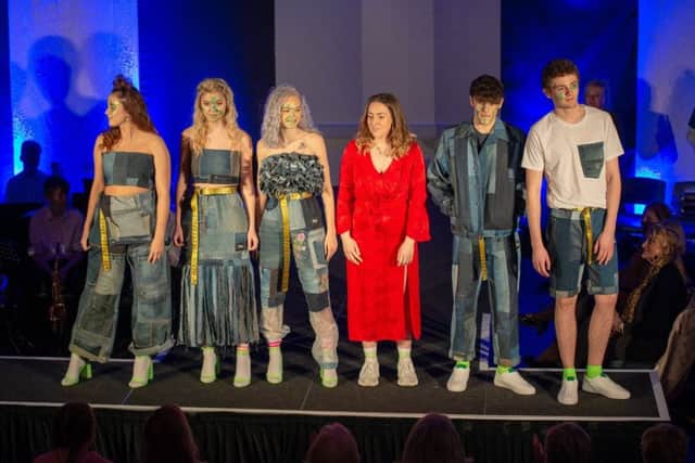 Models in clothes from sustainable fashion brand JustHarry designs. Picture by Simon Nolan
