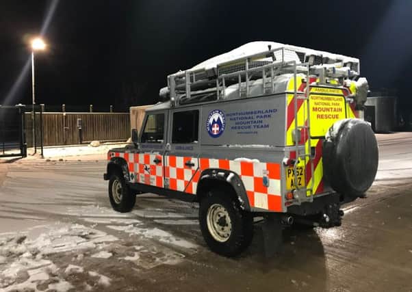 A Northumberland National Park Mountain Rescue vehicle.