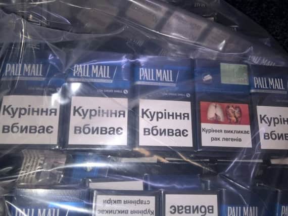 Some of the cigarettes which were seized.