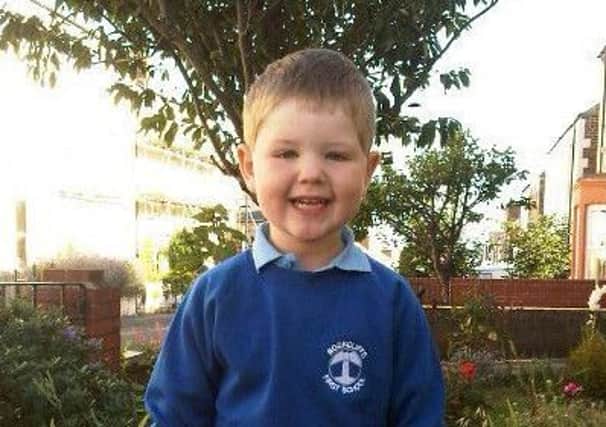 Will Woods pictured in September 2012 on his first day of school at Rockcliffe First School.
