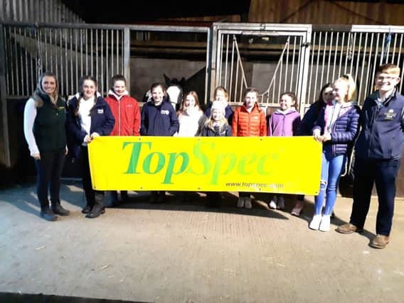 Members of the Morpeth Hunt Pony Club who attended the recent talk given by Ewan Macaulay.