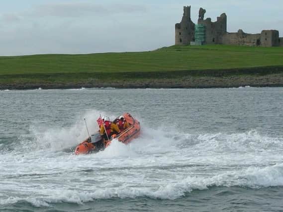 The RNLI crew at Craster in action. Picture by RNLI