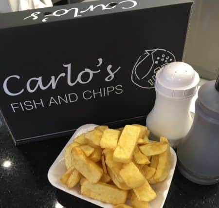 A portion of chips at Carlo's Restaurant.