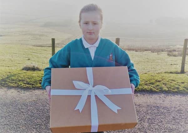 Otterburn First School have sent a gift to the new prince, son of the Duke and Duchess of Sussex, with the help of Otterburn Mill.