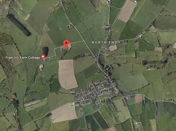 The disused quarry site to the north-west of Longframlington, where  a holiday park is proposed. Picture from Google