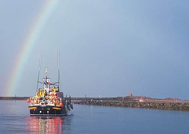 FIRST: A lovely view of lifeboat Grace Darling on evening exercises in Seahouses harbour, by Karolina Tola Isakiewicz. 363 Facebook likes