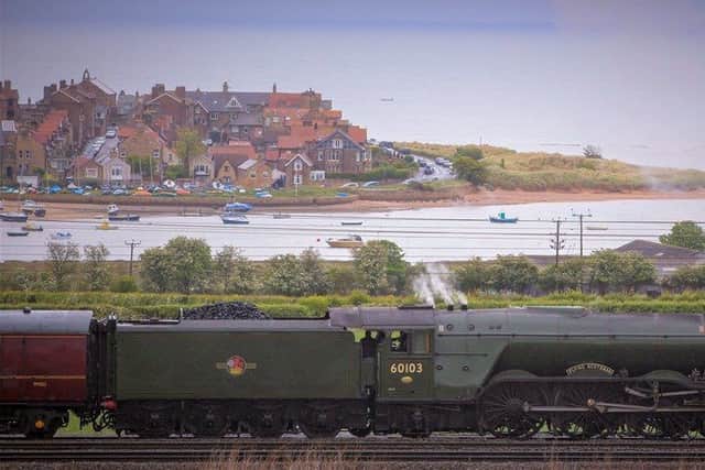 SECOND: Andy Cowan was on hand as the Flying Scotsman 60103 steamed past Alnmouth on her way to the National Railway Museum in York. 748 Facebook likes
