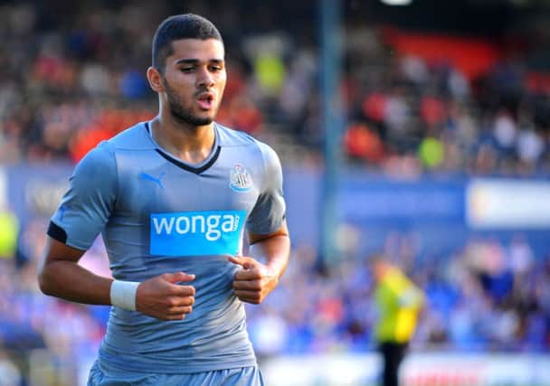 Mehdi Abeid in action for Newcastle United.