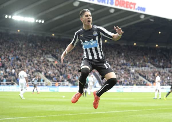 Newcastle's Ayoze Perez celebrates his goal