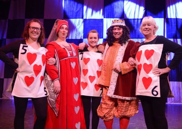 Alice's Adventures is being staged by Alnwick Theatre Club at Alnwick Playhouse.
A right pack of cards!
 Picture by Jane Coltman