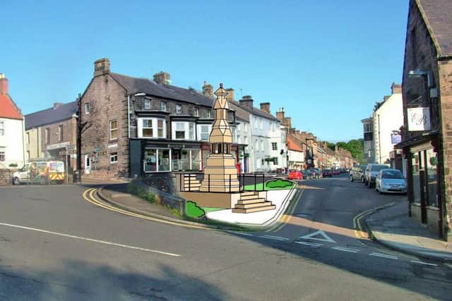 An artist's impression of the proposed fountain monument in Wooler.