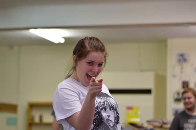 Amy Barrett in the first rehearsal for Rock of Ages at the Duchess's Community High School, Alnwick. Picture by Jack Carrigan