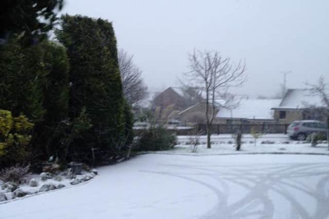 Eve Wilson took this picture of snow in Shilbottle this morning.