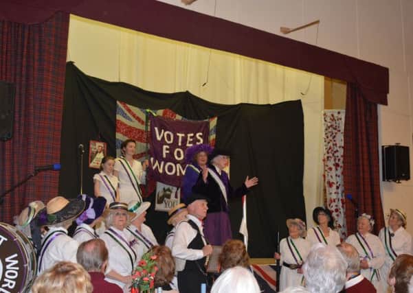 Suffragette rally at Alnwmouth's Hindmarsh Hall. Picture by Rod Hardisty