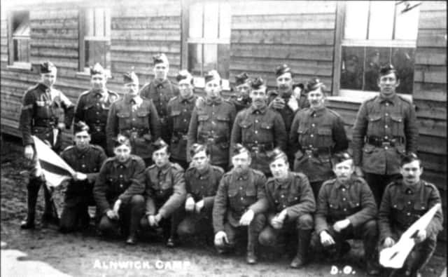 Soldiers at Alnwick Camp.