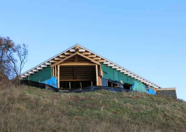 The new wildlife discovery centre under construction at the Hauxley nature reserve. Picture by Duncan Hutt.