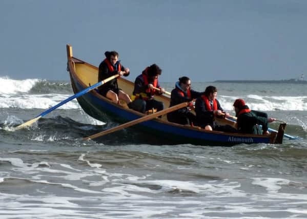 Alnmouth Community Rowing Club's skiff Pride of Aln.